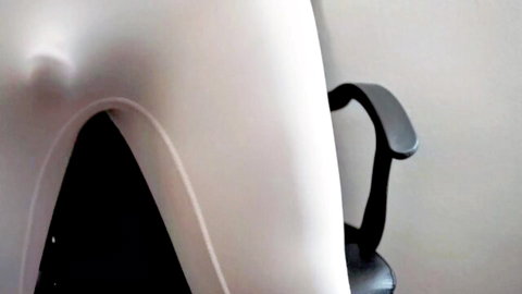 Underxiaoqiang Chinese guy in tight white lingerie, bulging pose