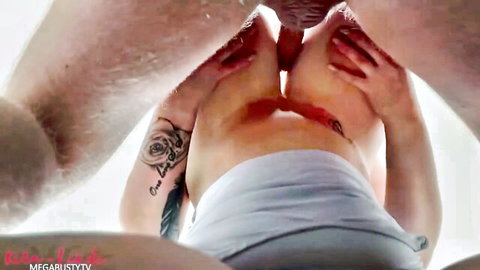 Amateur BBW blonde with big tits in POV vaginal sex