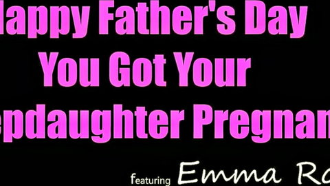 Stepdaughter pregnant taboo poster 'Happy Father's Day You Got Your Stepdaughter Pregnant' featuring Emma Rae