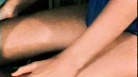Skinny mature brunette with small natural tits and hairy pussy receives cunnilingus from lesbian partner