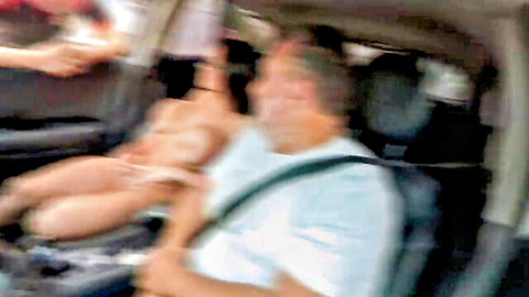 Ketlen Silva's giant breasts exposed in steamy car encounter