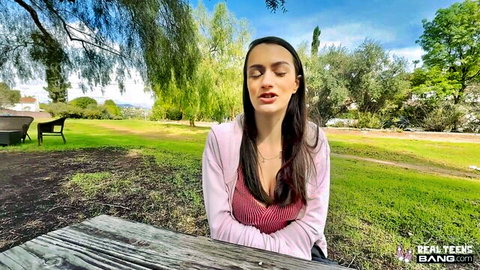 Summer Renee in outdoor amateur teen tease from Bang RealTeens