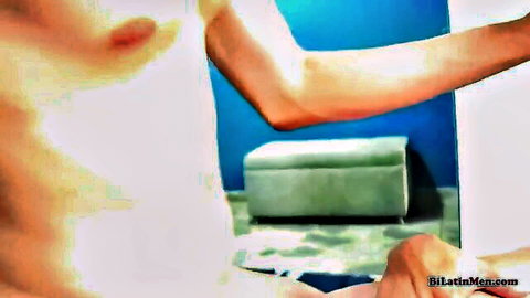 Topless woman exposing breast in mirror pose, arm extended seductively