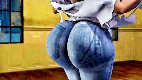 Clara Oswald cosplay big ass in tight jeans and torn shirt
