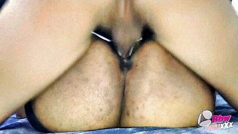 Asian BBW trainer's big ass and wet pussy with toy insertion