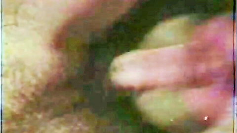 Blonde giving sloppy blowjob with thick pink cock head in her open mouth closeup