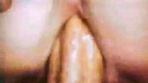 Classic porn close-up of willing maid's big ass in doggy-style penetration