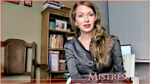 Mistress Tatjana as strict teacher in femdom training video
