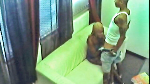 Interracial black couple in intense doggy style sex