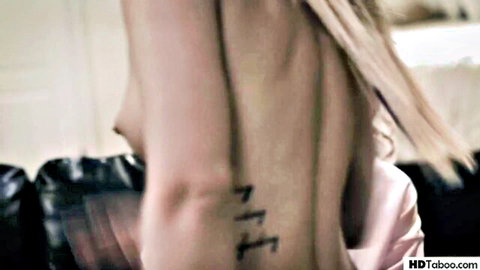 Blonde stepmom Aaliyah Love yelling at stepdaughter Kristen Scott in Pure Taboo scene