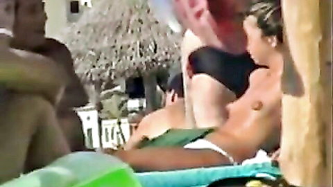 Hot topless girls relaxing on sunny nudist beach compilation