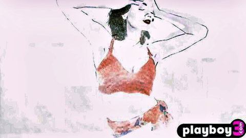 Angel Constance petite Asian MILF posing seductively in red bikini, amazing booty
