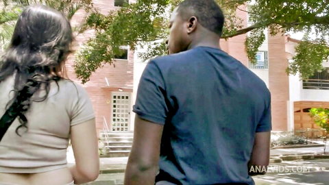 Jhay Killer approaches hot Colombian woman on street, outdoor view