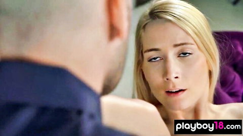 Blonde girl eagerly grabs boyfriend's big cock in intimate encounter
