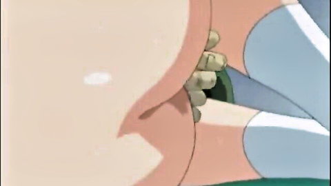 Japanese hentai busty girl with huge tits fucked by old man from behind