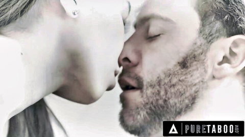 Christy Love and Lucas Frost intimate almost-kiss in Pure Taboo gangbang trailer
