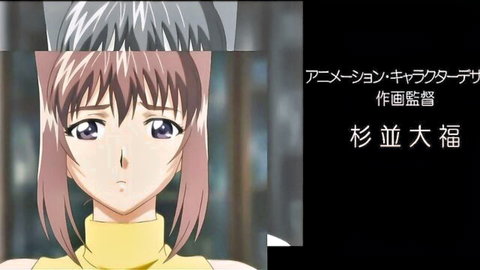Busty anime milf in yellow top, hentai lactation scene