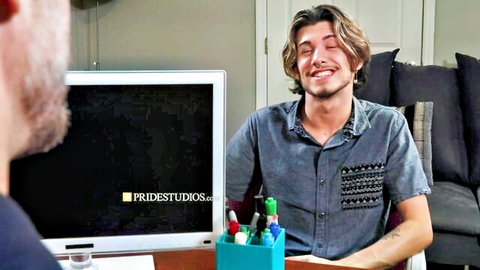 Cute twink chats with bisexual brother-in-law in casual interview