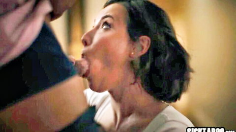 Casey Calvert performs intense oral in wild interracial scene