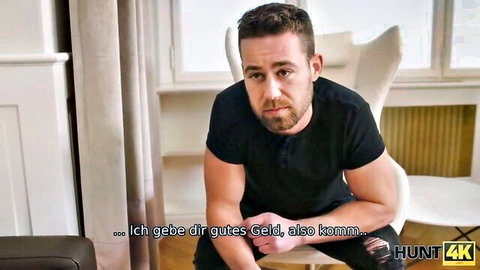 Muscular guy in black shirt offers cash to pickup slut so come fuck now HUNT4K