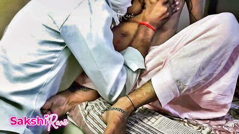Indian Newlywed Wife's Tight Pussy Pounded Hard, Cleaning with Feet and Tongue