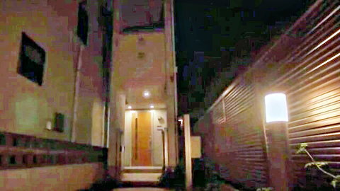 Mysterious nighttime home entrance, prelude to stepmom and busty stepson taboo XXX scene