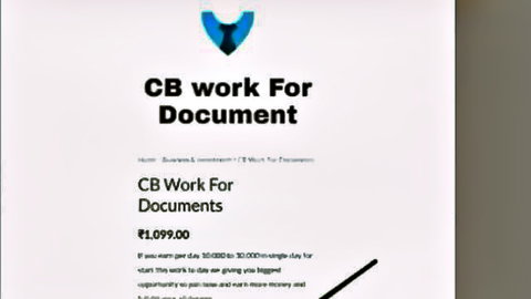 CB Work For Documents offer with Indian pricing and join details