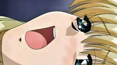 Blonde anime teen with massive tits moaning in ecstasy, wild cartoon porn