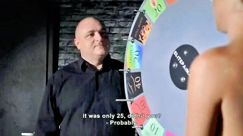 Brunette teen punished with spinning wheel in basement dungeon
