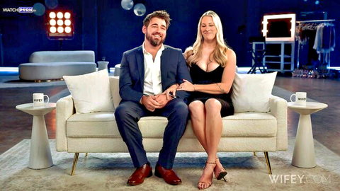 Isiah Maxwell with busty blonde wifey on Wifey.com, teasing cuckold BBC action