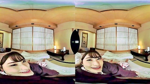 Amateur Asian babe smiling in POV, teasing blowjob and titjob