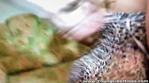 Blonde teen with hairless pussy gets hard doggy fuck