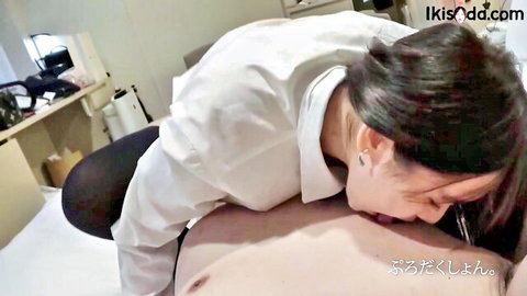 Cute Japanese student licks man's nipple in amateur POV video