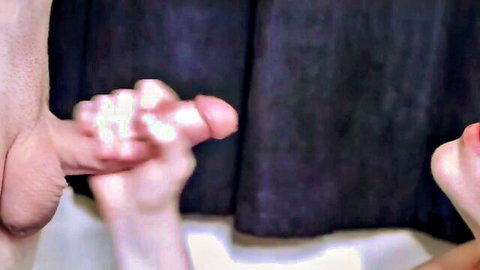 MILF with big tits sucking pulsating cock, close-up oral action