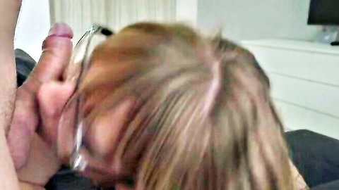 Sasha Bikeyeva redhead MILF worships white cock closeup