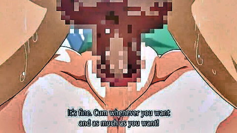 Two busty hentai girls sucking and titfucking huge censored dick