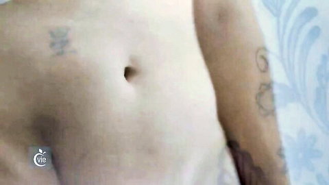 Tattooed male torso in explicit nudity scene with Mise A Nu MILF