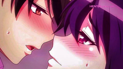 Hentai close-up of Lilith blushing as classmate teases her in intimate school encounter