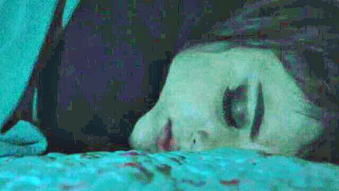 Anna Lynn in hijab, eyes closed in seductive sleep for wild threesome
