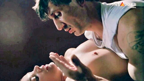 Mirjana Karanovic nude in intense sex scene with muscular man