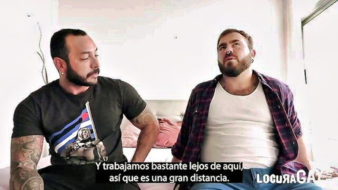 Julián Torres, hot Latin amateur, chats intimately with scruffy bearded guy