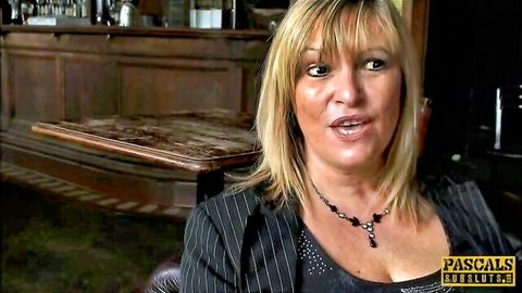 Alisha Rydes blonde MILF in pinstripe suit interview Pascal Sub Sluts