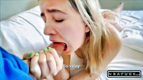 Gianna Lynn's massive boobs and open mouth in kinky oral seduction