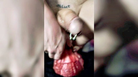 XL Baron gaping wide open after sex toy stuffing, explicit anal play