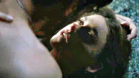 Nicole Wallace in passionate embrace, topless tease from My Fault 2023