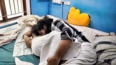 Gianna Lynn cuddling intimately with husband in romantic bedroom scene