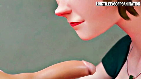 Step-Aunty Cass hentai MILF close-up face with penis tease