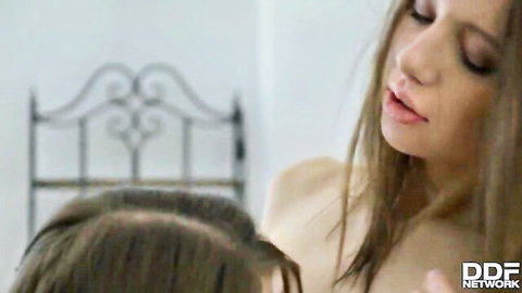 Olivia Grace and Jacqueline in intimate lesbian nude closeup