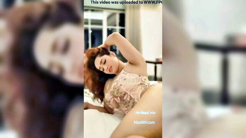Aditi Mistry in pink lace lingerie, seductive Indian beauty posing