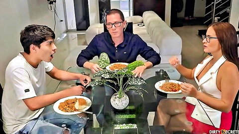 Kathy Lee MILF dines with Lil Timy in teasing dinner scene